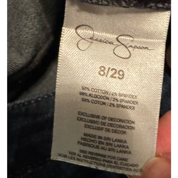 🎀 Jessica Simpson Kiss Me Super Skinny blue jeans size 29 - Picture 5 of 7
